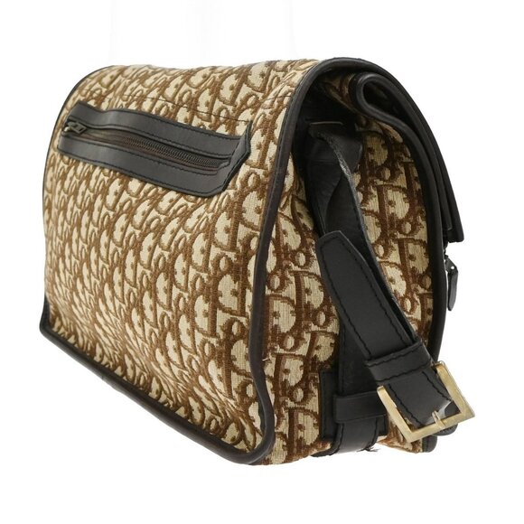 CHRISTIAN DIOR Logo Trotter Pattern Shoulder Bag Canvas Leather BN GHW 70YH476 - Picture 2 of 12